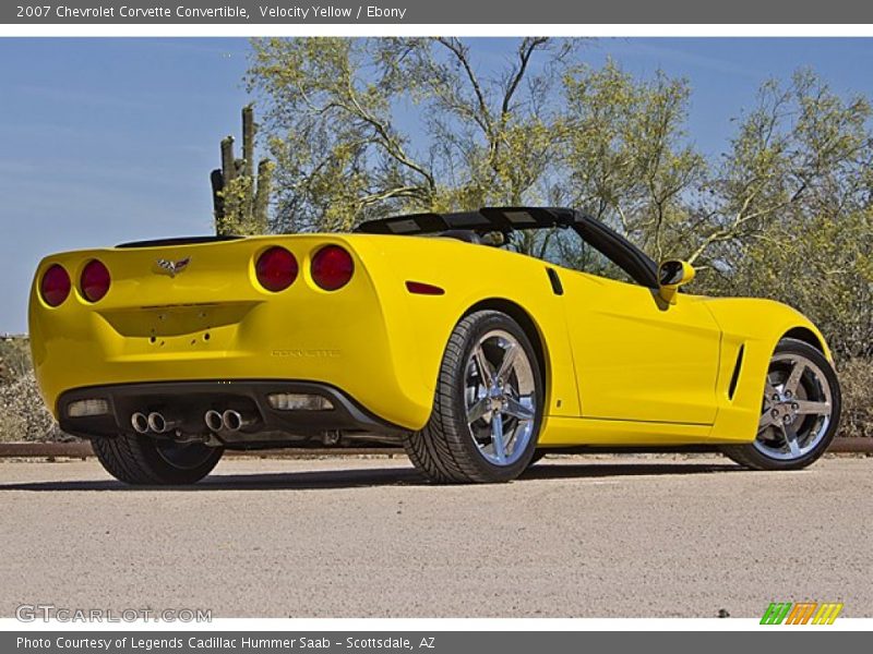 Velocity Yellow / Ebony 2007 Chevrolet Corvette Convertible