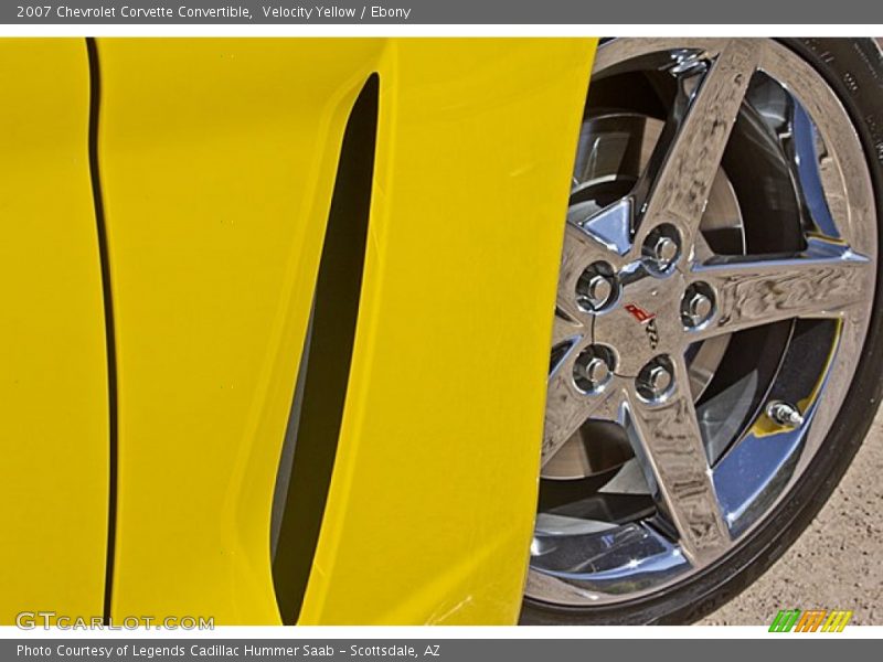 Velocity Yellow / Ebony 2007 Chevrolet Corvette Convertible