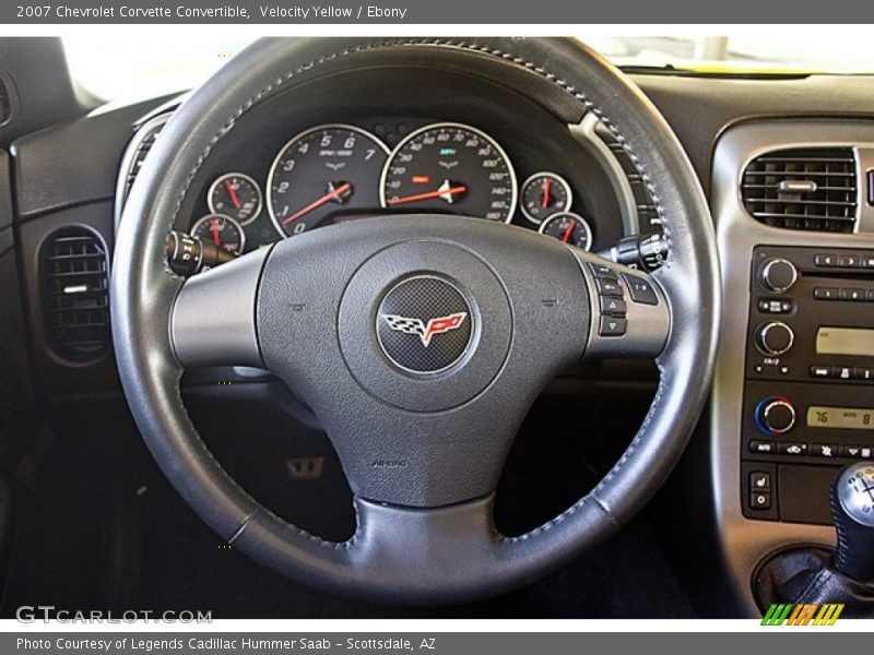 Velocity Yellow / Ebony 2007 Chevrolet Corvette Convertible