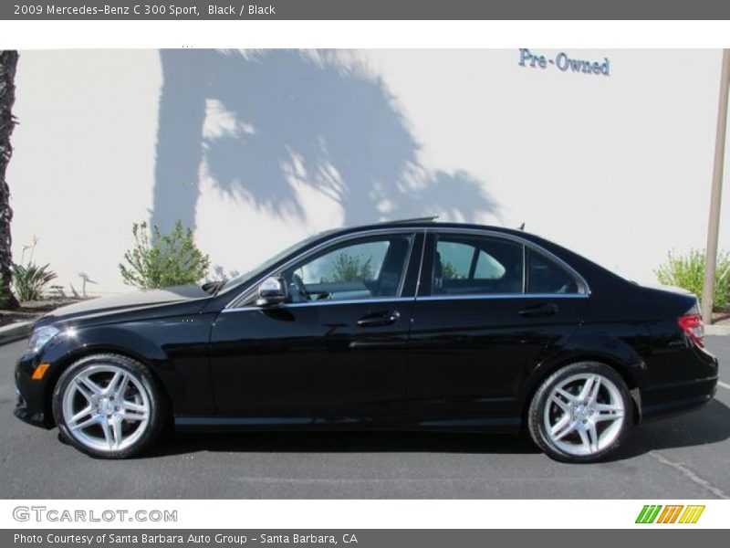 Black / Black 2009 Mercedes-Benz C 300 Sport