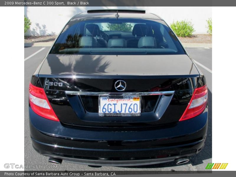 Black / Black 2009 Mercedes-Benz C 300 Sport