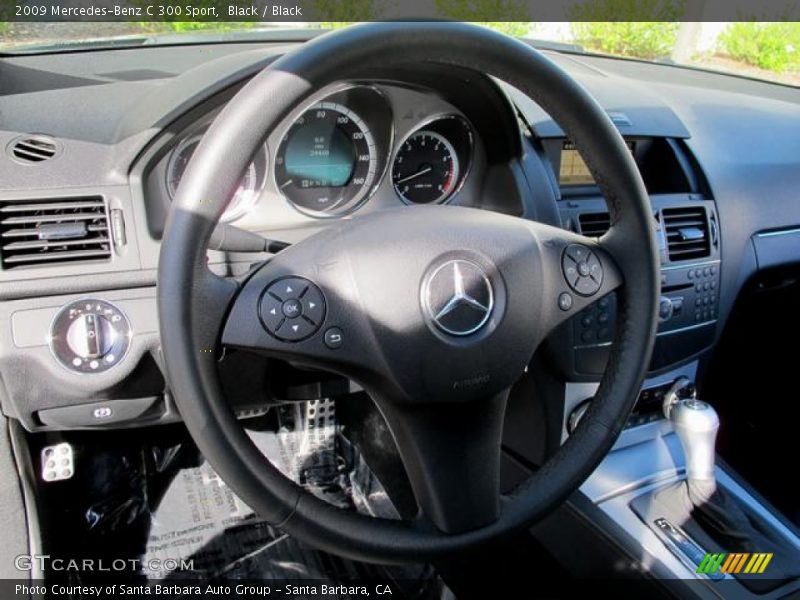 Black / Black 2009 Mercedes-Benz C 300 Sport