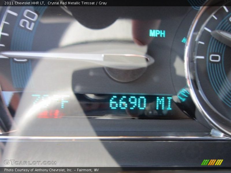 Crystal Red Metallic Tintcoat / Gray 2011 Chevrolet HHR LT