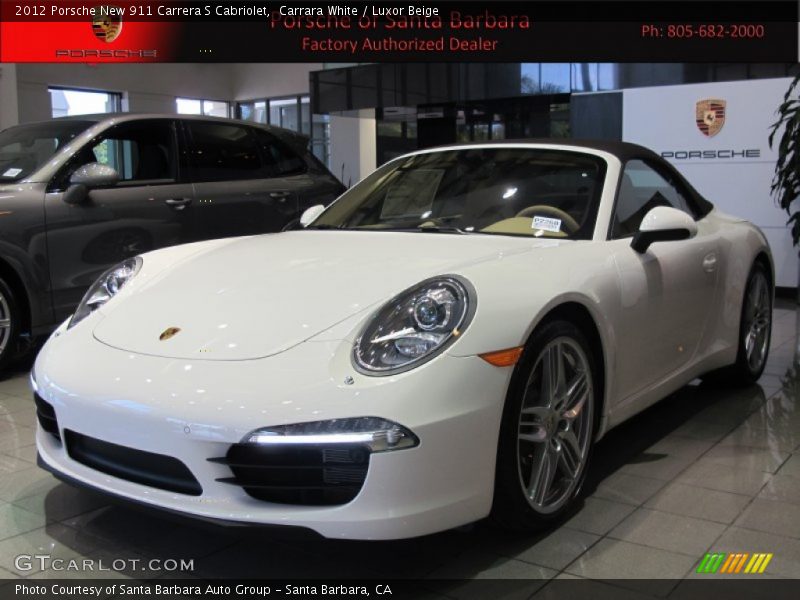 Carrara White / Luxor Beige 2012 Porsche New 911 Carrera S Cabriolet