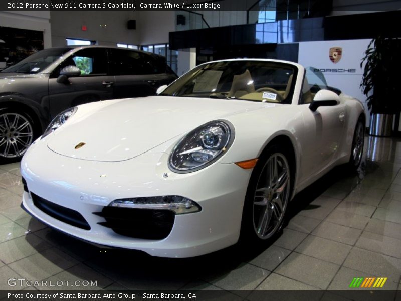 Carrara White / Luxor Beige 2012 Porsche New 911 Carrera S Cabriolet
