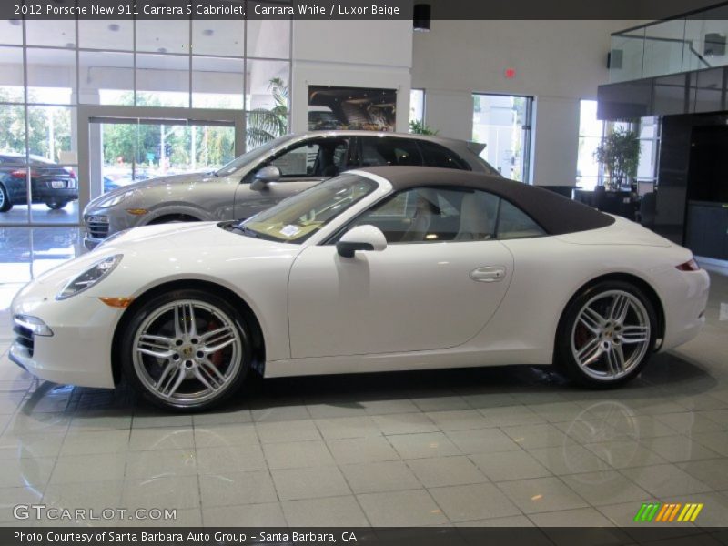 Carrara White / Luxor Beige 2012 Porsche New 911 Carrera S Cabriolet