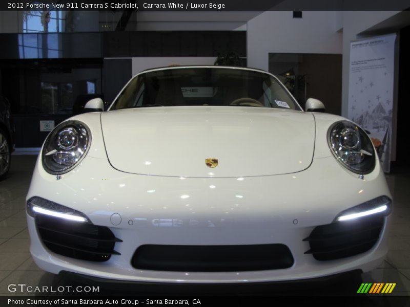 Carrara White / Luxor Beige 2012 Porsche New 911 Carrera S Cabriolet