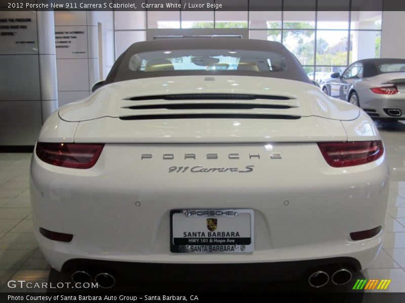 Carrara White / Luxor Beige 2012 Porsche New 911 Carrera S Cabriolet