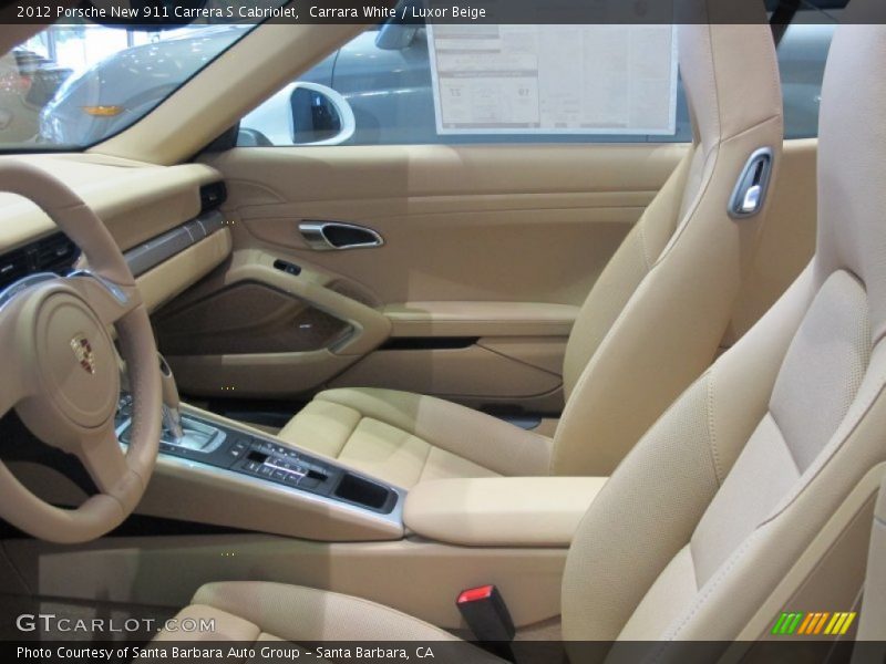 Carrara White / Luxor Beige 2012 Porsche New 911 Carrera S Cabriolet