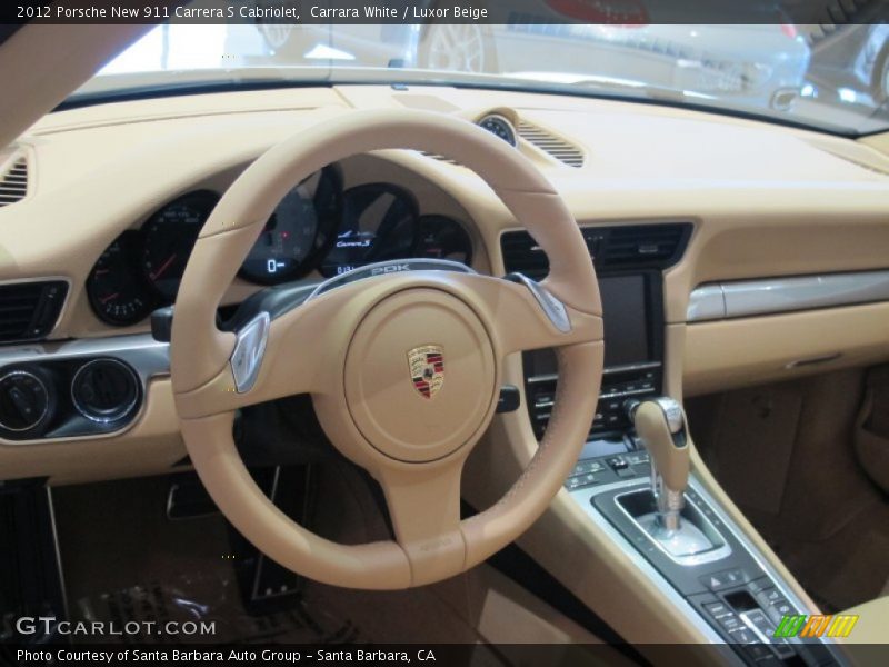 Carrara White / Luxor Beige 2012 Porsche New 911 Carrera S Cabriolet