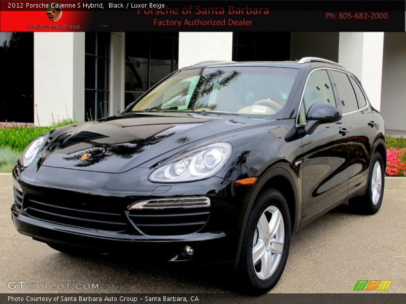 Black / Luxor Beige 2012 Porsche Cayenne S Hybrid