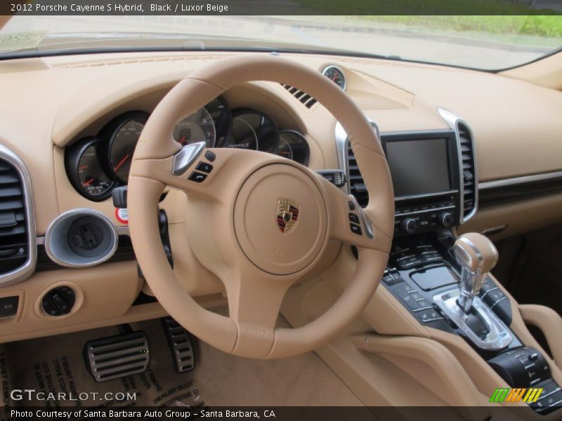Black / Luxor Beige 2012 Porsche Cayenne S Hybrid