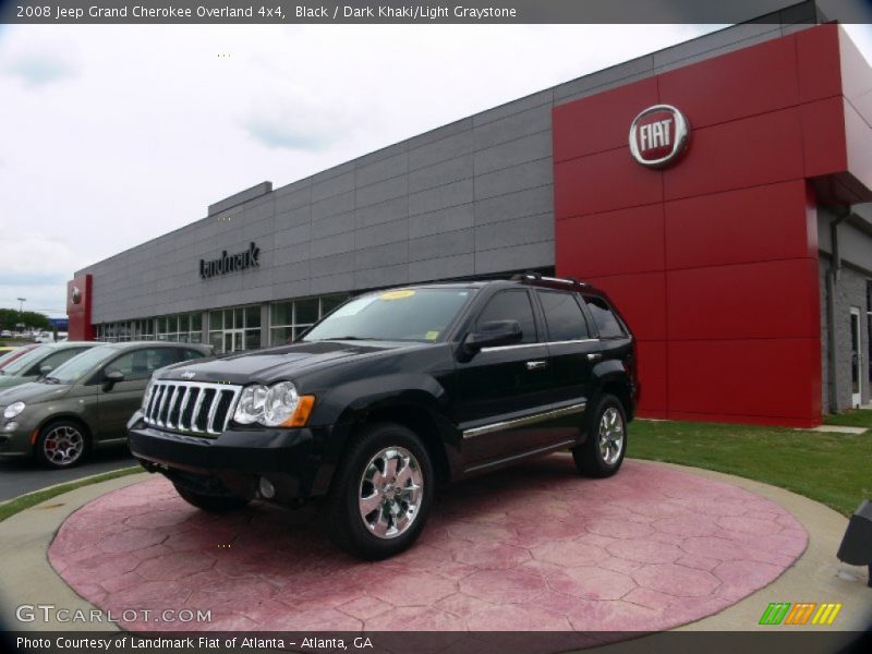 Black / Dark Khaki/Light Graystone 2008 Jeep Grand Cherokee Overland 4x4