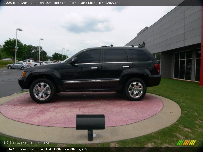 Black / Dark Khaki/Light Graystone 2008 Jeep Grand Cherokee Overland 4x4