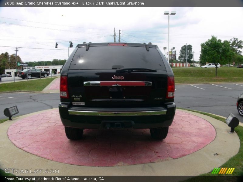 Black / Dark Khaki/Light Graystone 2008 Jeep Grand Cherokee Overland 4x4