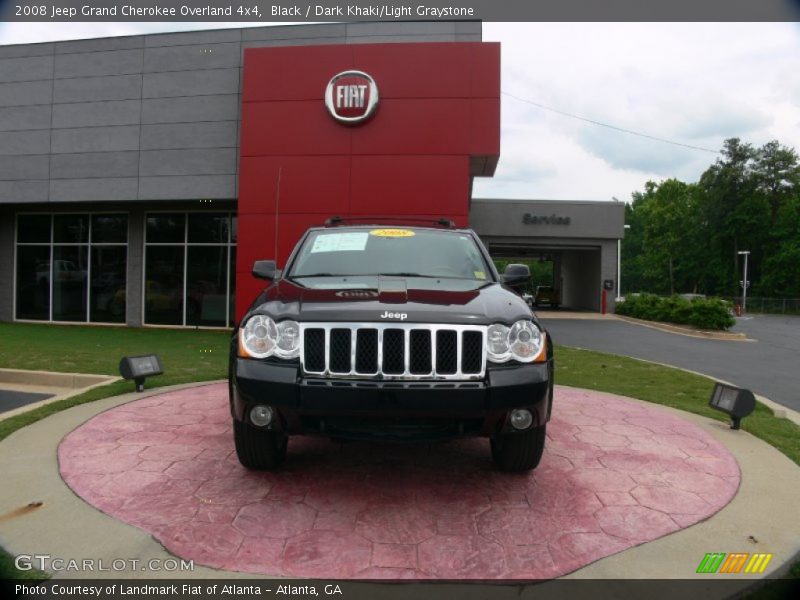 Black / Dark Khaki/Light Graystone 2008 Jeep Grand Cherokee Overland 4x4