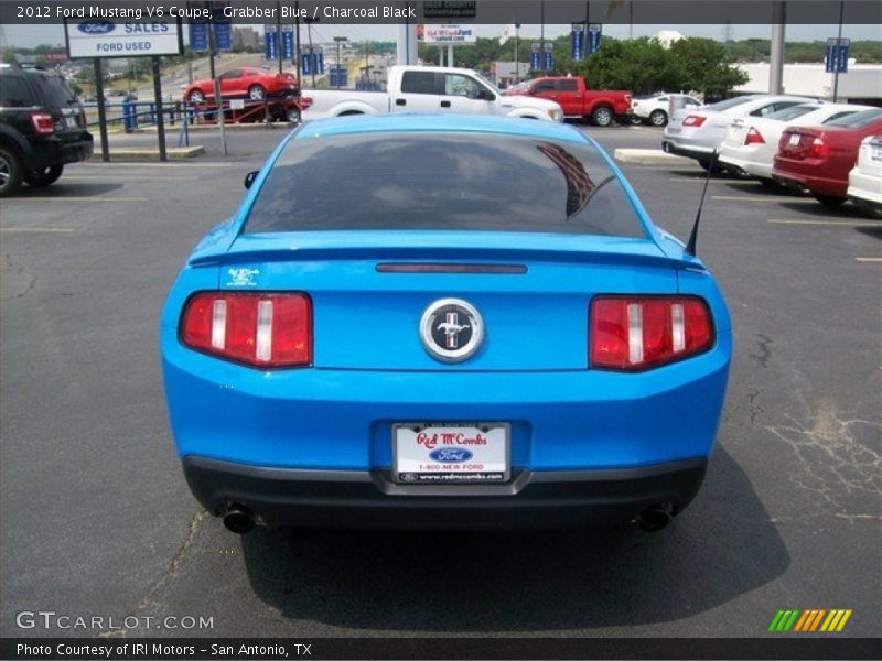 Grabber Blue / Charcoal Black 2012 Ford Mustang V6 Coupe