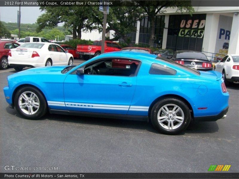 Grabber Blue / Charcoal Black 2012 Ford Mustang V6 Coupe