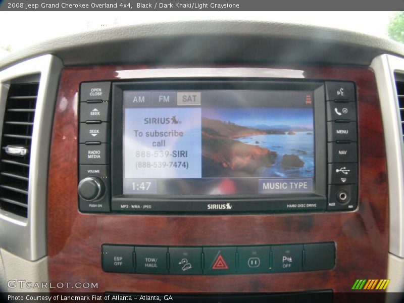 Black / Dark Khaki/Light Graystone 2008 Jeep Grand Cherokee Overland 4x4