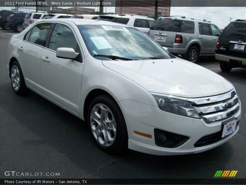 White Suede / Medium Light Stone 2011 Ford Fusion SE V6