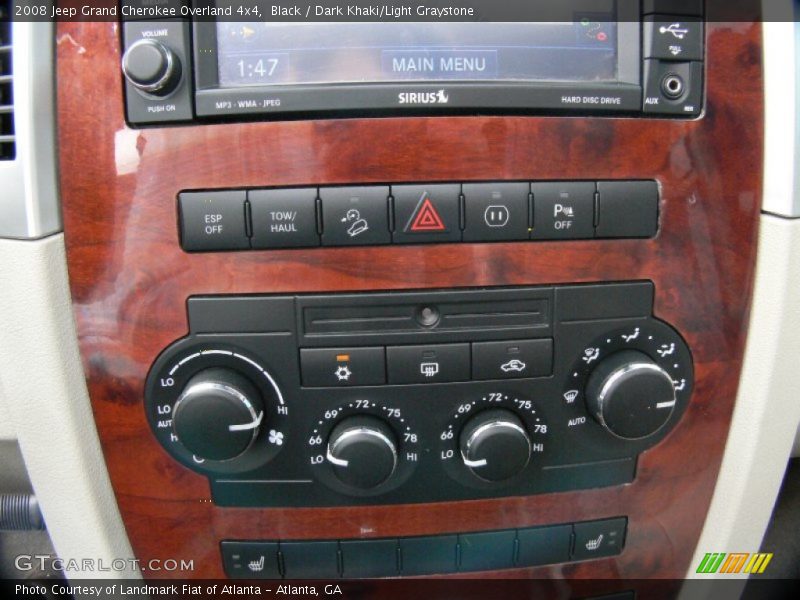 Black / Dark Khaki/Light Graystone 2008 Jeep Grand Cherokee Overland 4x4