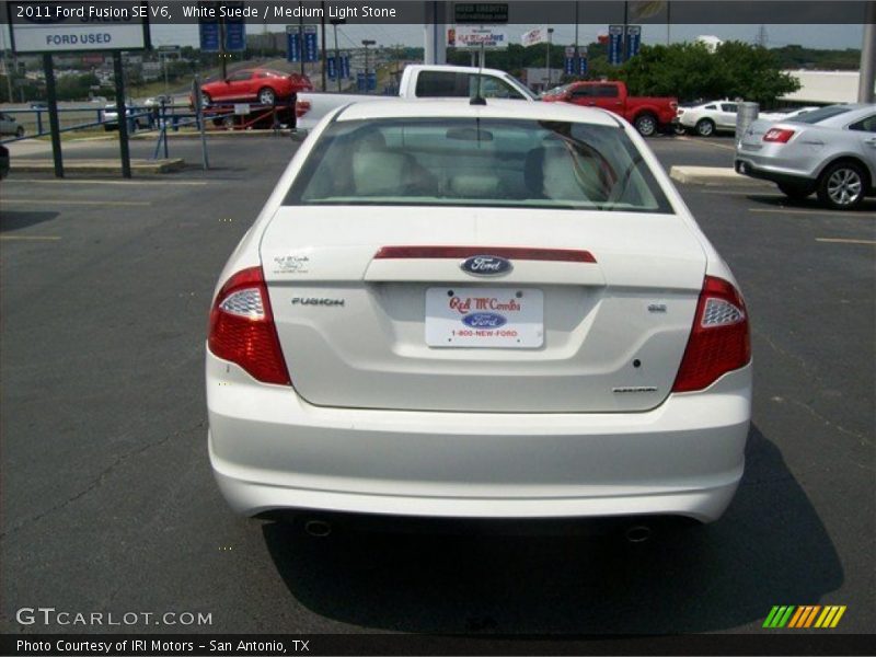 White Suede / Medium Light Stone 2011 Ford Fusion SE V6