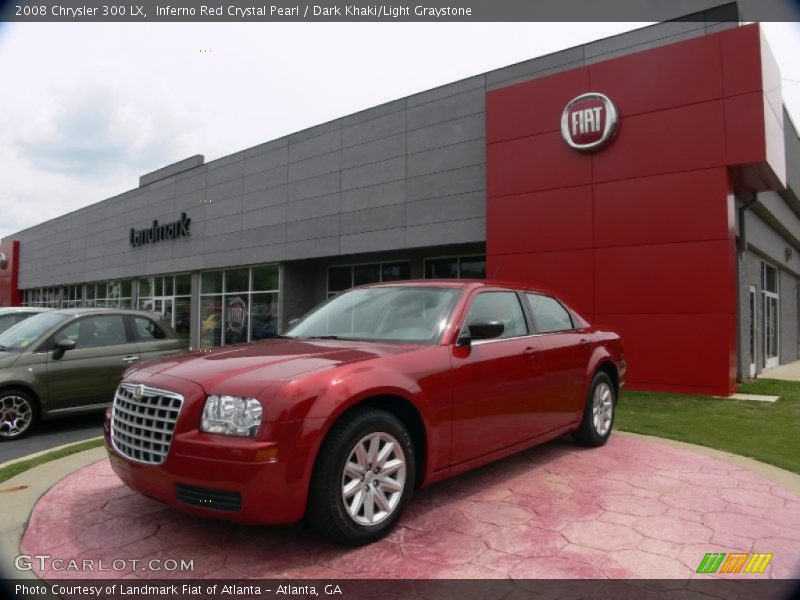 Inferno Red Crystal Pearl / Dark Khaki/Light Graystone 2008 Chrysler 300 LX