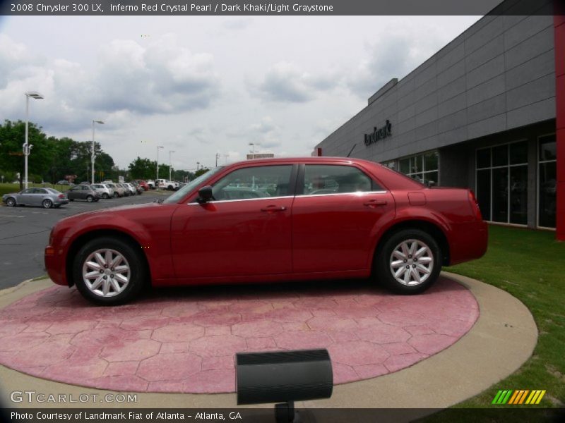 Inferno Red Crystal Pearl / Dark Khaki/Light Graystone 2008 Chrysler 300 LX