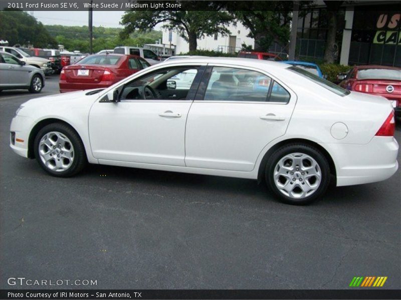 White Suede / Medium Light Stone 2011 Ford Fusion SE V6