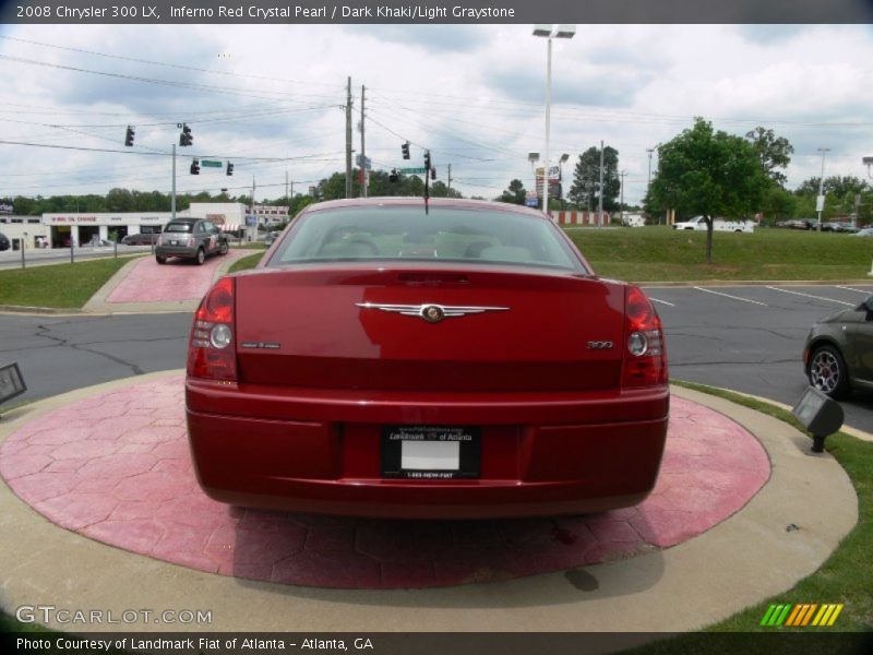 Inferno Red Crystal Pearl / Dark Khaki/Light Graystone 2008 Chrysler 300 LX
