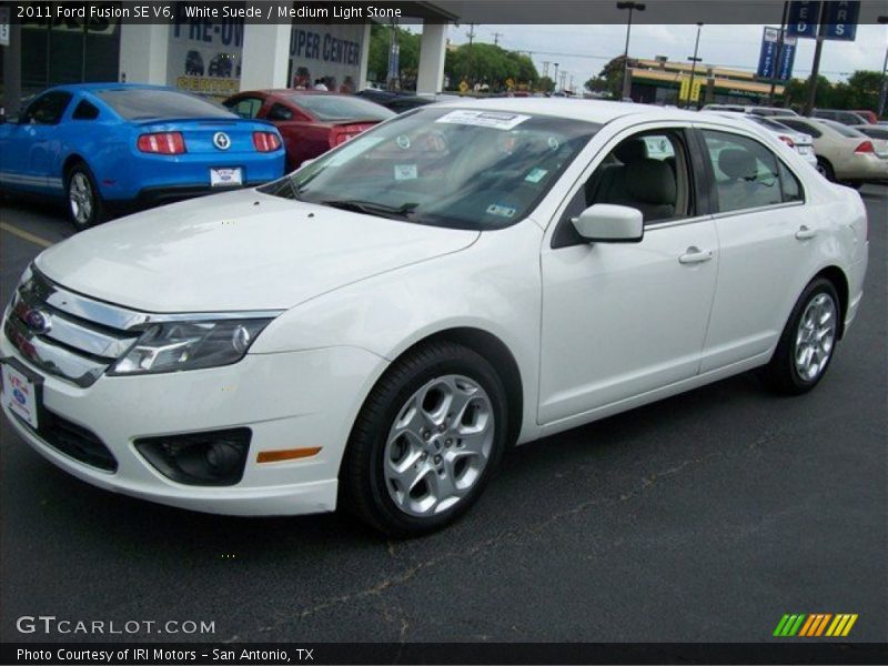 White Suede / Medium Light Stone 2011 Ford Fusion SE V6