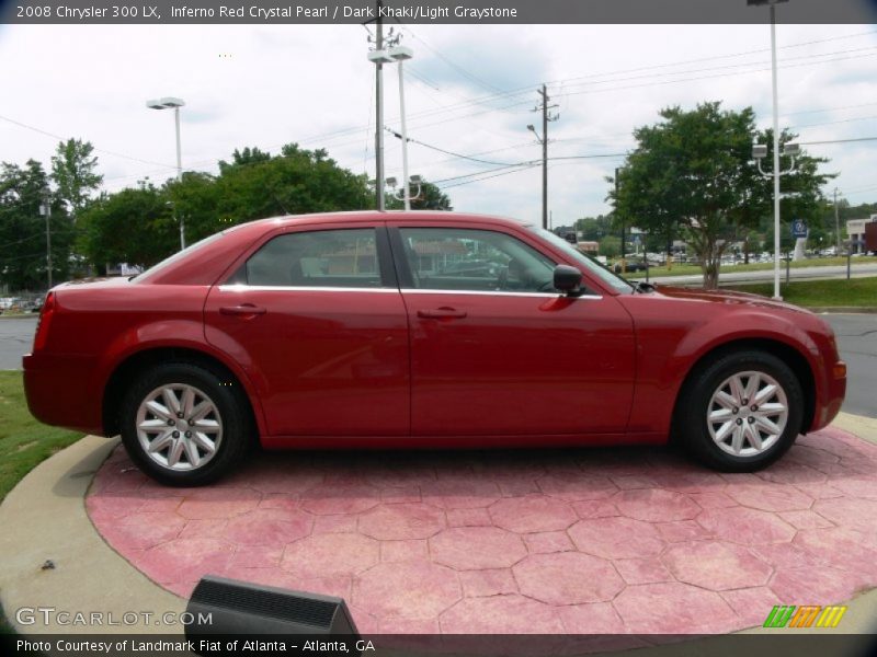 Inferno Red Crystal Pearl / Dark Khaki/Light Graystone 2008 Chrysler 300 LX