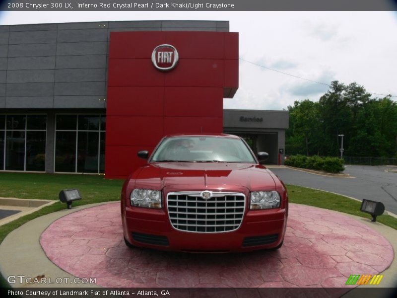 Inferno Red Crystal Pearl / Dark Khaki/Light Graystone 2008 Chrysler 300 LX