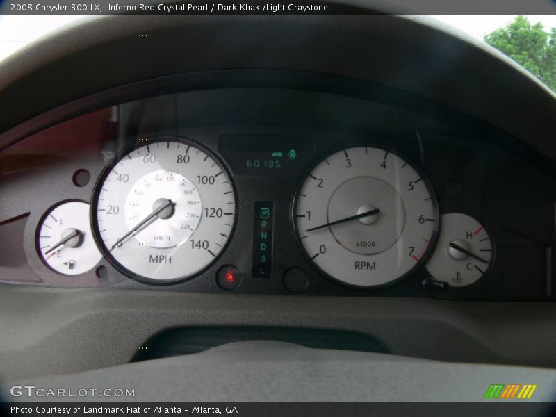 Inferno Red Crystal Pearl / Dark Khaki/Light Graystone 2008 Chrysler 300 LX