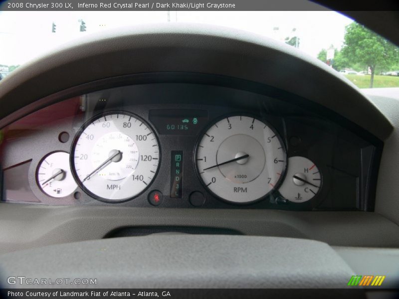 Inferno Red Crystal Pearl / Dark Khaki/Light Graystone 2008 Chrysler 300 LX