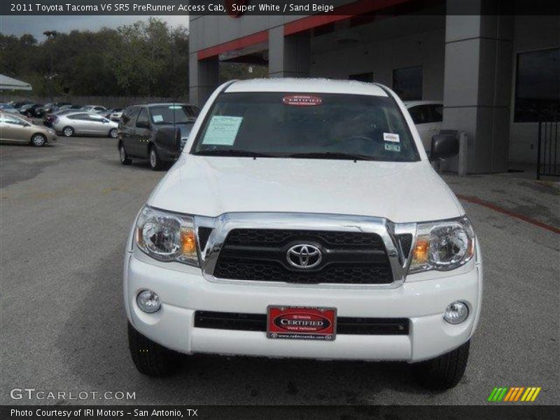 Super White / Sand Beige 2011 Toyota Tacoma V6 SR5 PreRunner Access Cab