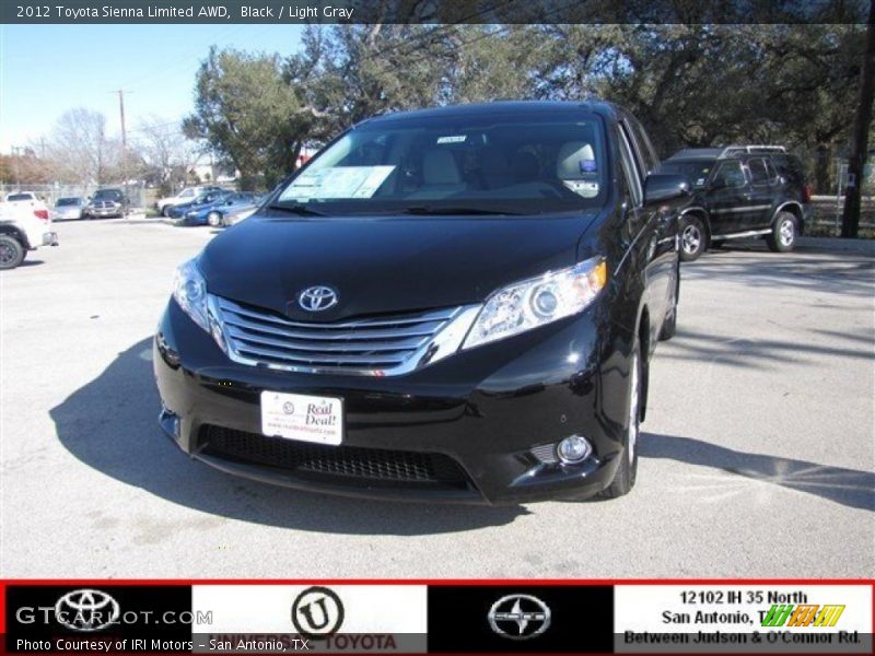 Black / Light Gray 2012 Toyota Sienna Limited AWD