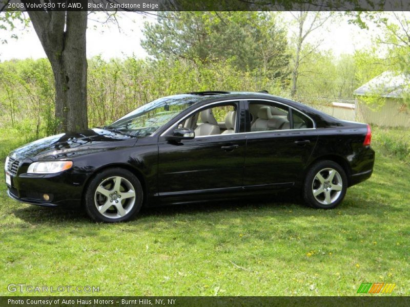 Black / Sandstone Beige 2008 Volvo S80 T6 AWD