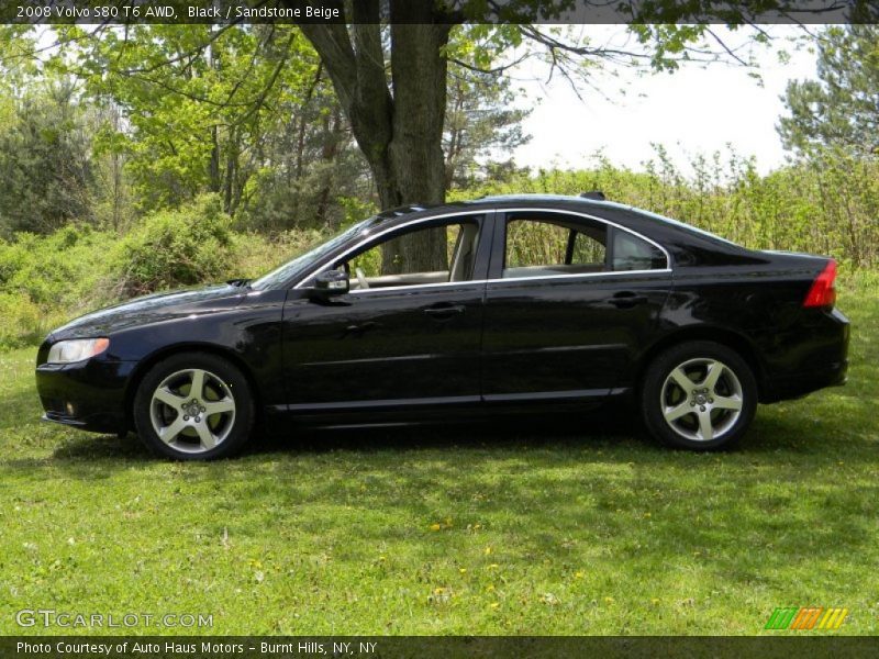 Black / Sandstone Beige 2008 Volvo S80 T6 AWD
