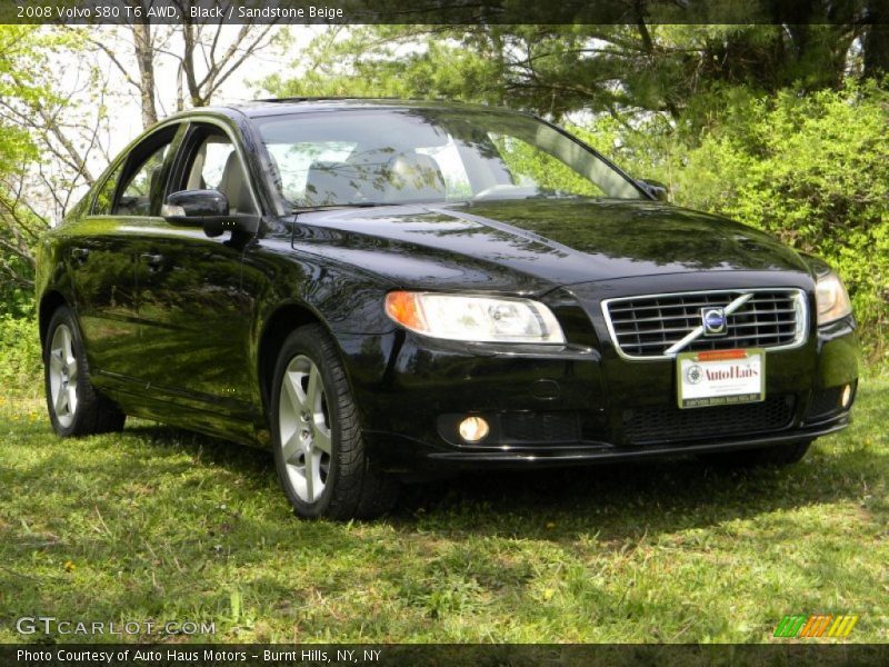 Black / Sandstone Beige 2008 Volvo S80 T6 AWD