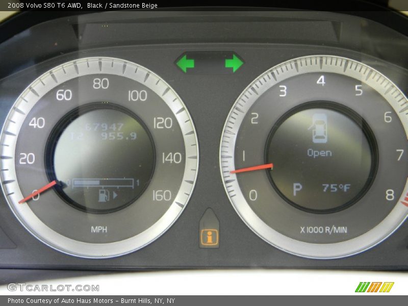 Black / Sandstone Beige 2008 Volvo S80 T6 AWD