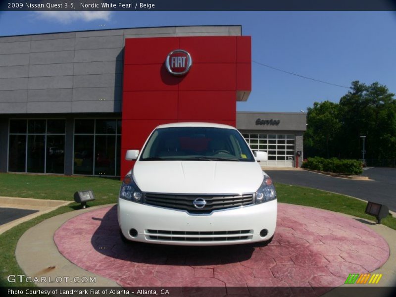 Nordic White Pearl / Beige 2009 Nissan Quest 3.5