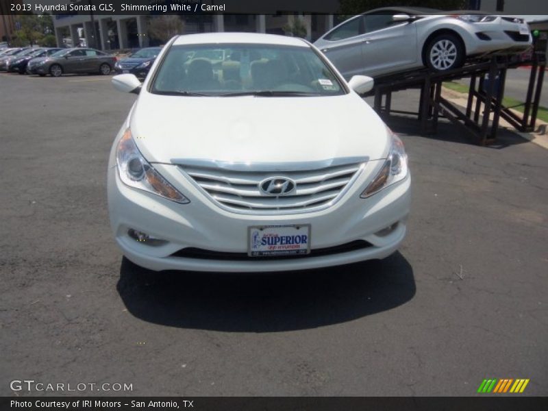 Shimmering White / Camel 2013 Hyundai Sonata GLS