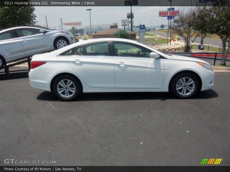 Shimmering White / Camel 2013 Hyundai Sonata GLS