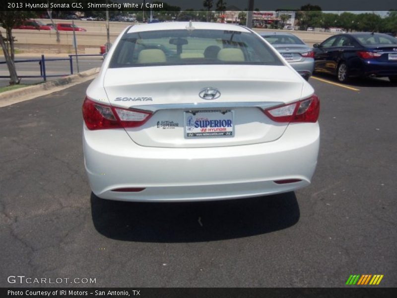 Shimmering White / Camel 2013 Hyundai Sonata GLS