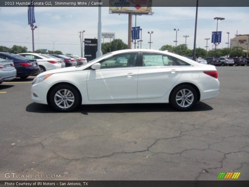 Shimmering White / Camel 2013 Hyundai Sonata GLS