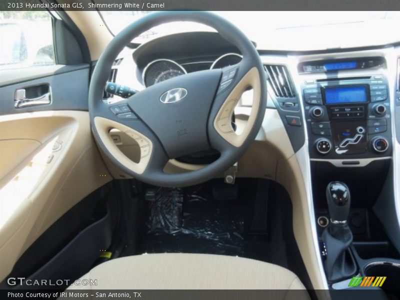 Shimmering White / Camel 2013 Hyundai Sonata GLS