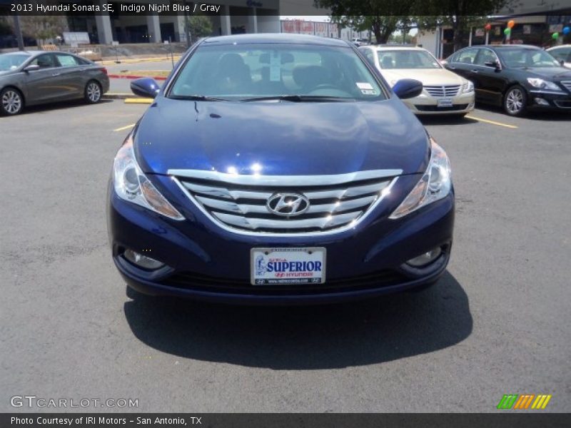 Indigo Night Blue / Gray 2013 Hyundai Sonata SE