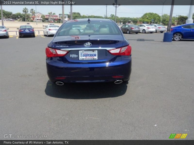 Indigo Night Blue / Gray 2013 Hyundai Sonata SE