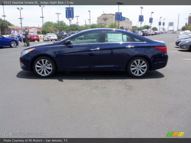 Indigo Night Blue / Gray 2013 Hyundai Sonata SE